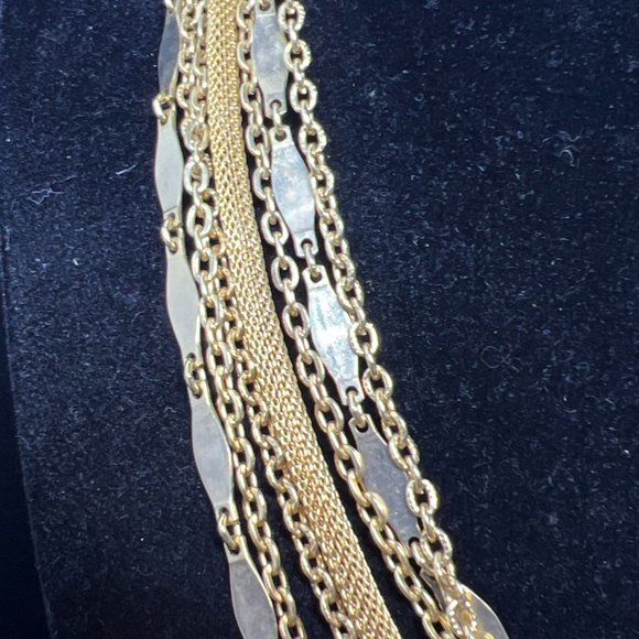 Vintage 7 Strand Gold Tone Necklace 17" (3865) - Picture 5 of 7